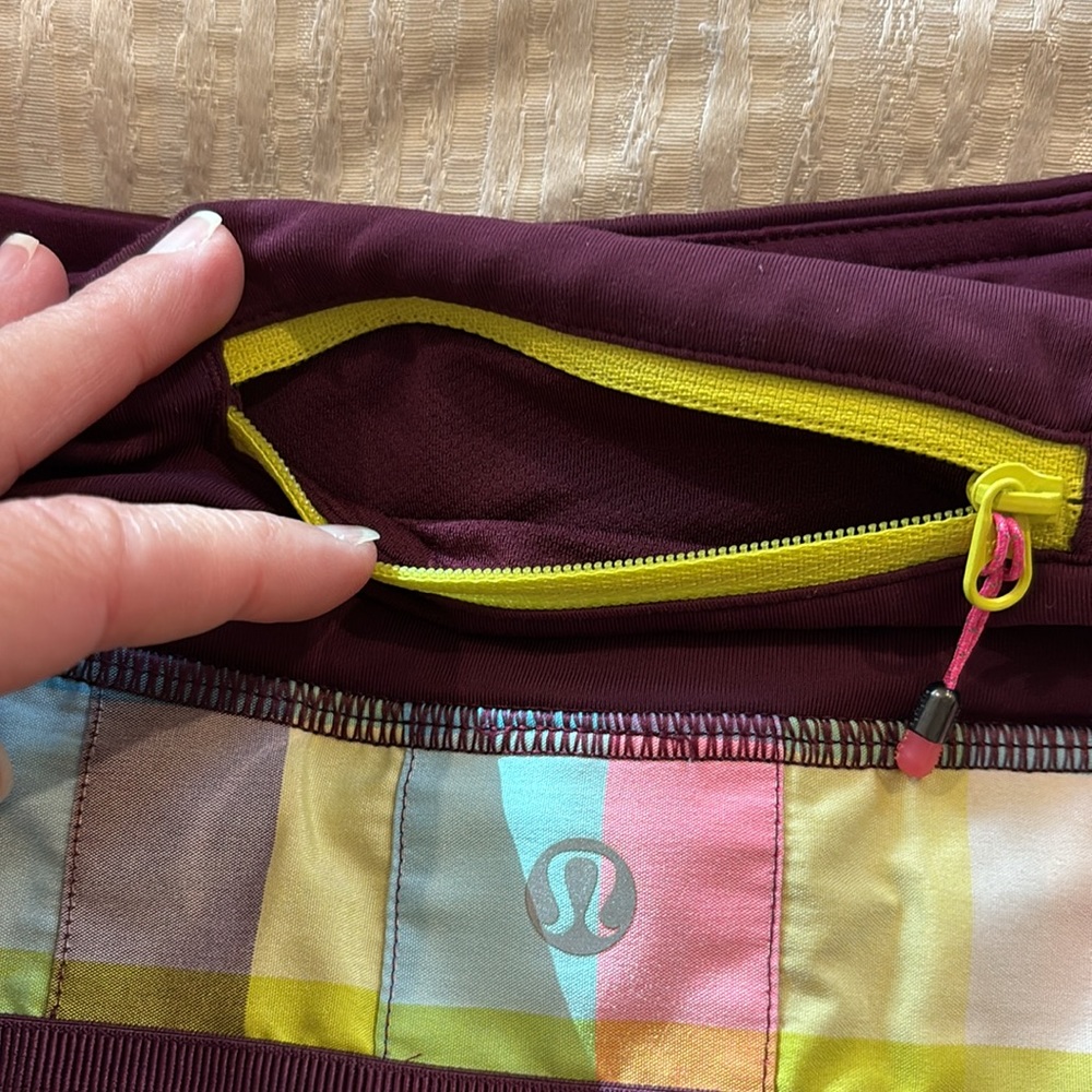 Lululemon Plaid skirt- purple and pinki - Picture 3 of 9